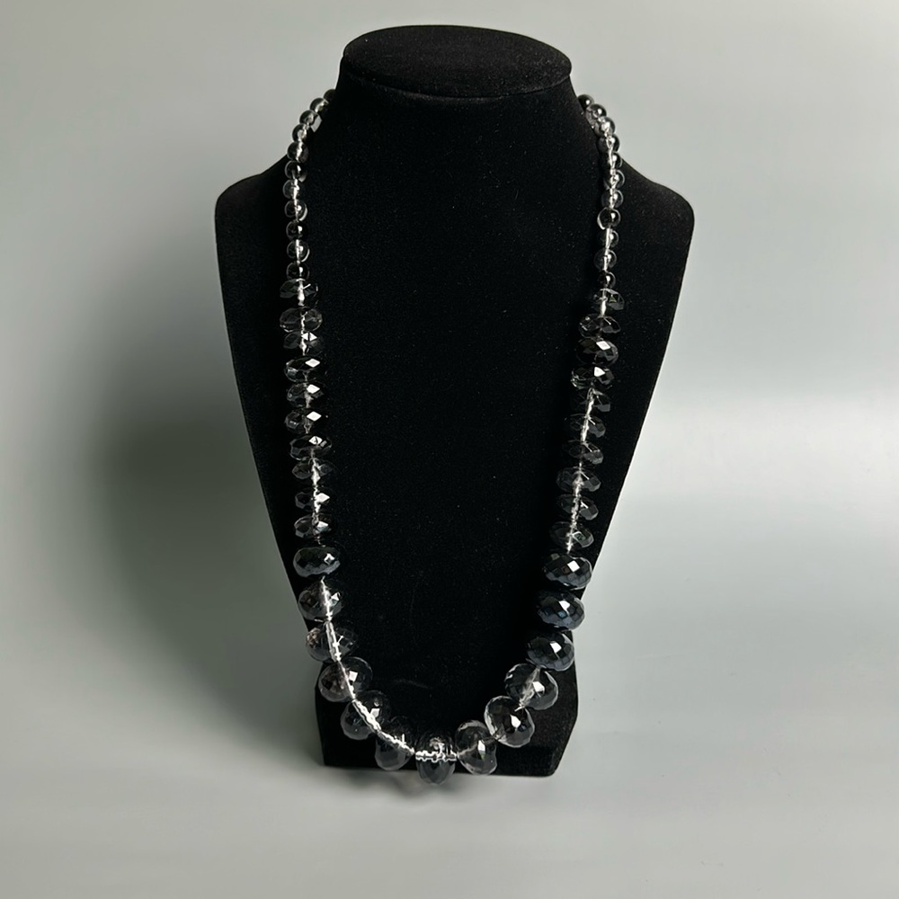 Statement Necklace Black/Gray/Clear